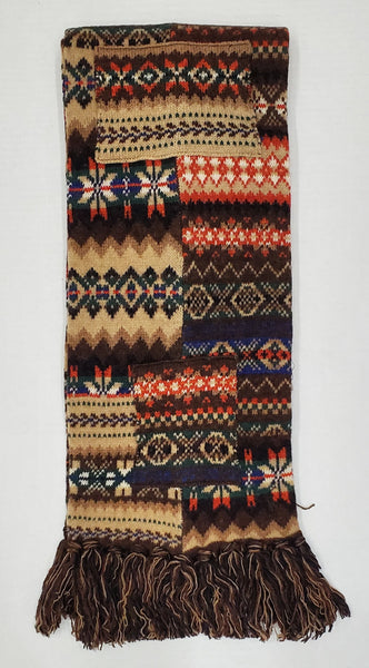 Nwt Polo Ralph Lauren Fair Isle Wool Blend Scarf - Unique Style