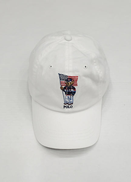 Nwt Polo Ralph Lauren Olympic Teddy Bear Leather Adjustable Strap Hat - Unique Style
