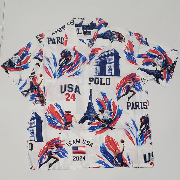 Nwt Polo Ralph Lauren Team USA Short Sleeve Button Up - Unique Style
