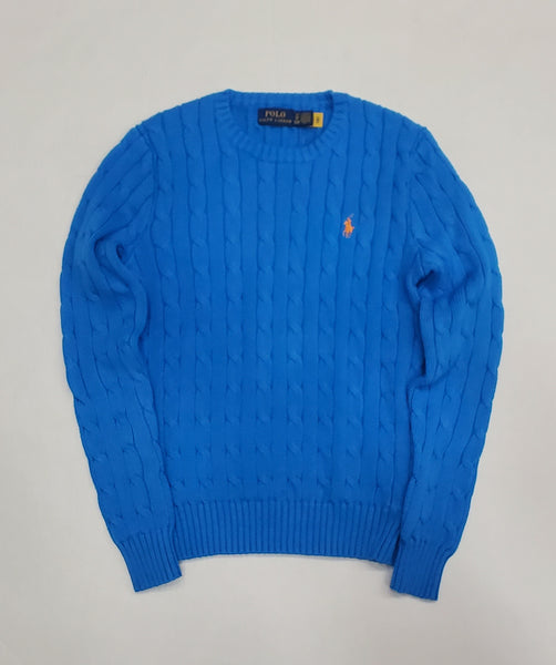Nwt Polo Ralph Lauren Women's Glacier Cable Knit Small Pony Cotton Sweater - Unique Style