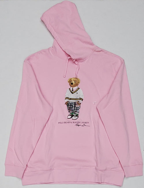 Nwt Polo Big & Tall Pink Cardigan Bear Hoodie u - Unique Style