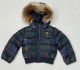 Polo Ralph Lauren Girls Plaid Teddy Bear Snorkel Jacket (2-6x) - Unique Style