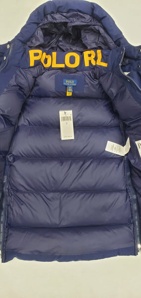 Polo Ralph Lauren Navy Girls Long Down Jacket (2-6x) - Unique Style