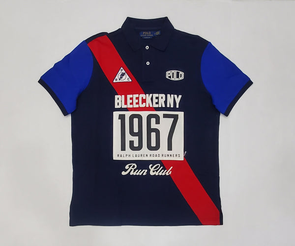Nwt Polo Ralph Lauren Navy/Red/Royal/White Bleecker NY 1967 Run Club Classic Fit Polo - Unique Style