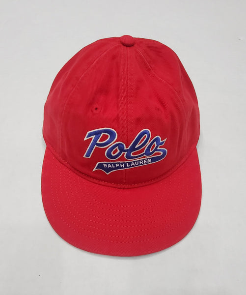 Nwt Polo Ralph Lauren Red Script Adjustable Hat - Unique Style