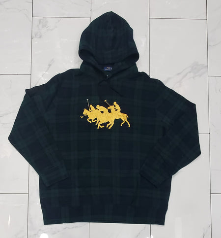 Nwt Polo Ralph Lauren White/Navy Small Pony Performance Hoodie