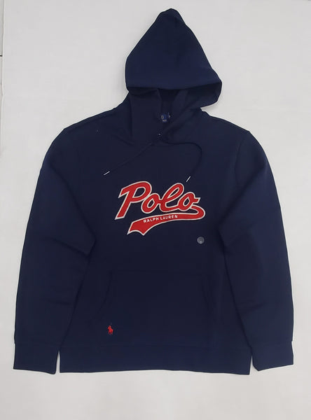 Nwt Polo Ralph Lauren Navy/Red Script Patch Hoodie - Unique Style