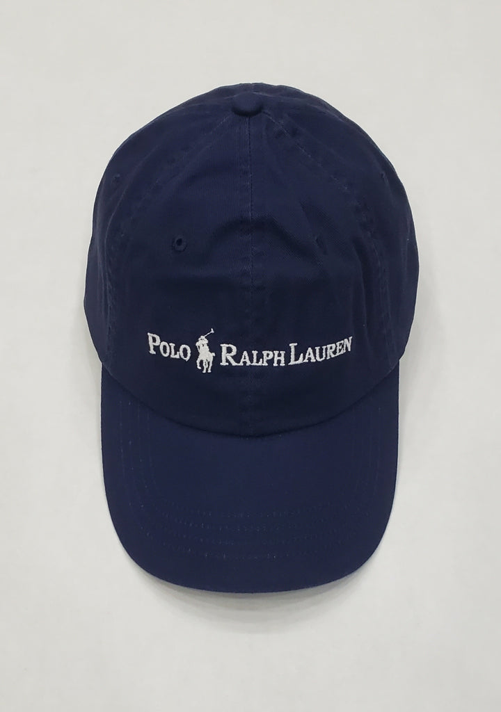 Nwt Polo Ralph Lauren Navy Spellout Adjustable Strap Back