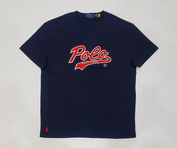 Nwt Polo Ralph Lauren Navy Script Patch Classic Fit Tee - Unique Style