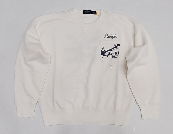Nwt Polo Ralph Lauren White Anchor Sweatshirt - Unique Style