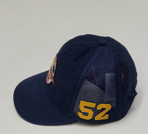 Nwt Polo Ralph Lauren Navy Beach Club #52 Trucker Snap Back Hat - Unique Style