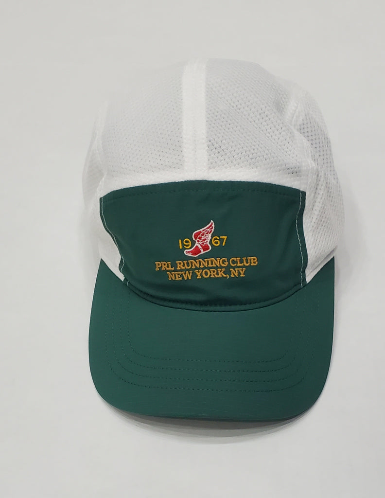 Nwt Polo Ralph Lauren White/Green 1967 Wing Foot 5 Panel Adjustable Hat
