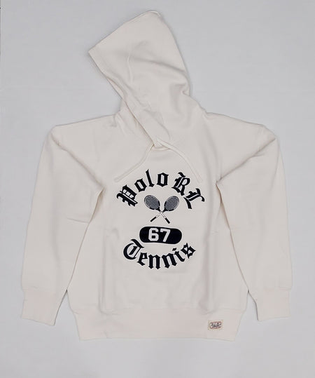 Nwt Polo Ralph Lauren White/Navy Small Pony Performance Hoodie