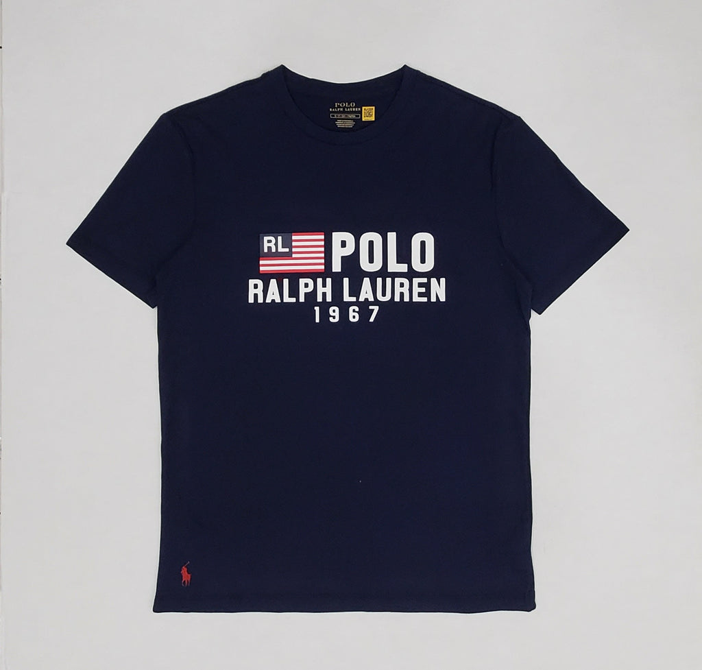 Nwt Polo Ralph Lauren Navy 1967 American Flag Tee
