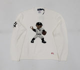 Nwt Polo Ralph Lauren White Yankees Bear Sweater - Unique Style