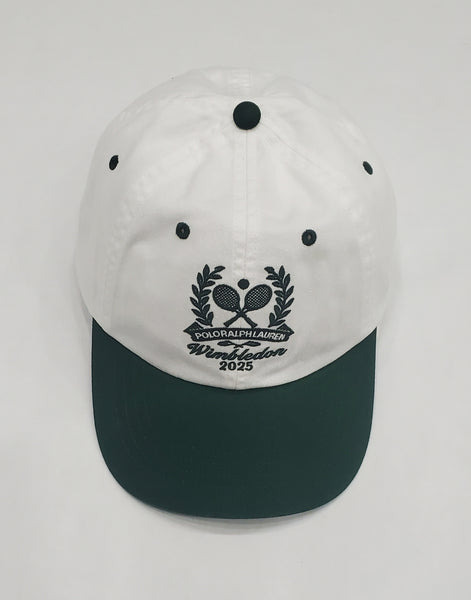Nwt Polo Ralph Lauren White/Green Polo Tennis Wimbledon 2025 Adjustable Hat - Unique Style