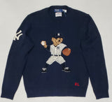 Nwt Polo Ralph Lauren Navy  Yankees Bear Cotton Sweater - Unique Style