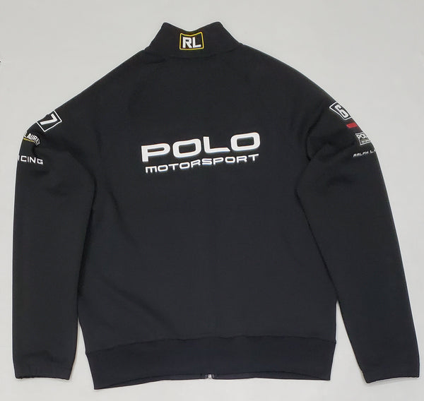 Nwt Polo Ralph Lauren Black Racing PRL Zip Track Jacket - Unique Style