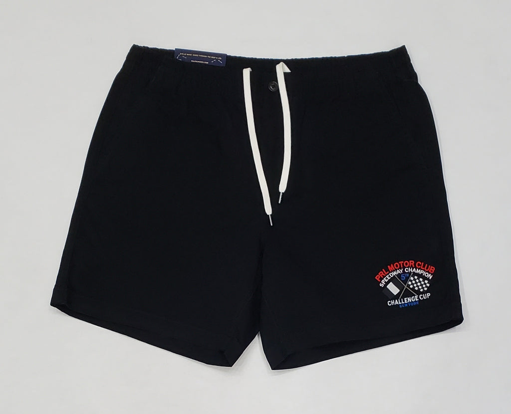 Nwt Polo Ralph Lauren Black PRL Motor Club Speedway Challenge Cup New York Shorts