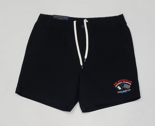 Nwt Polo Ralph Lauren Black PRL Motor Club Speedway Challenge Cup New York Shorts - Unique Style