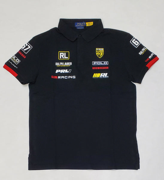 Nwt Polo Ralph Lauren Black Racing PRL Motor Sport Custom Fit Polo - Unique Style