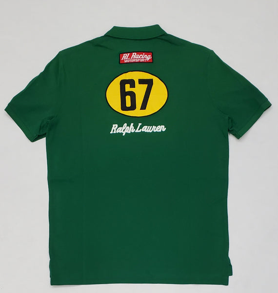 Nwt Polo Ralph Lauren Green RL Racing Motor Sport #67 500 Series Classic Fit Polo - Unique Style