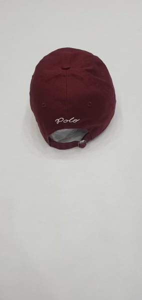 Nwt Polo Ralph Lauren Burgundy NY Adjustable Hat - Unique Style