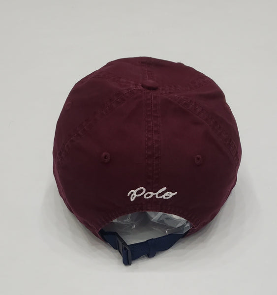 Nwt Polo Ralph Lauren Burgundy Ralph Adjustable Hat - Unique Style