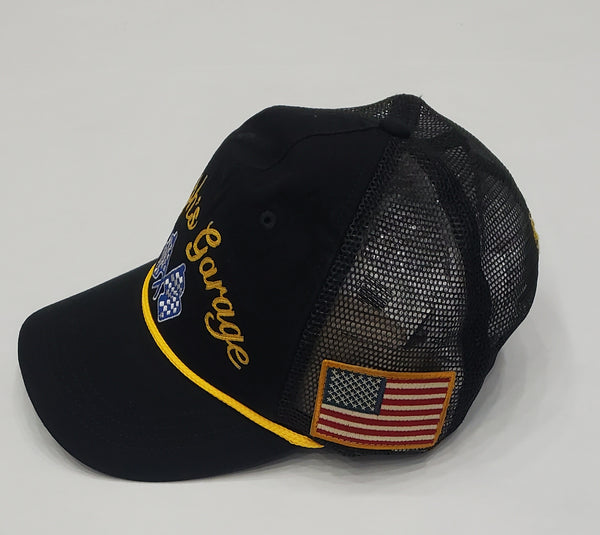 Nwt Polo Ralph Lauren Black Ralph's Garage Trucker Hat - Unique Style