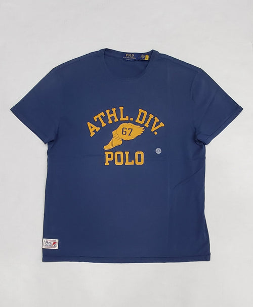 Nwt Polo Ralph Lauren Navy Athl Div 67 Classic Fit Tee - Unique Style