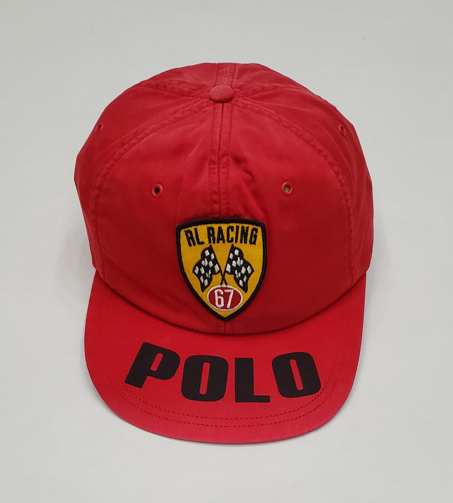 Nwt Polo Ralph Lauren Red Racing Snap Back