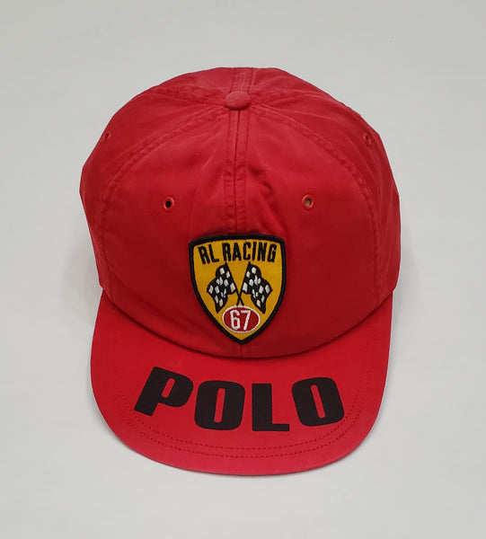 Nwt Polo Ralph Lauren Red Racing Snap Back - Unique Style