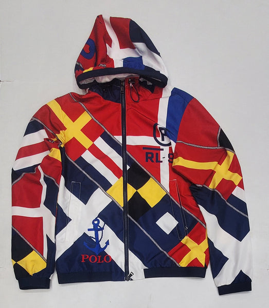 Nwt Polo Ralph Lauren Red/Navy Anchor Windbreaker Jacket - Unique Style