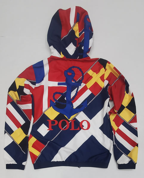 Nwt Polo Ralph Lauren Red/Navy Anchor Windbreaker Jacket - Unique Style