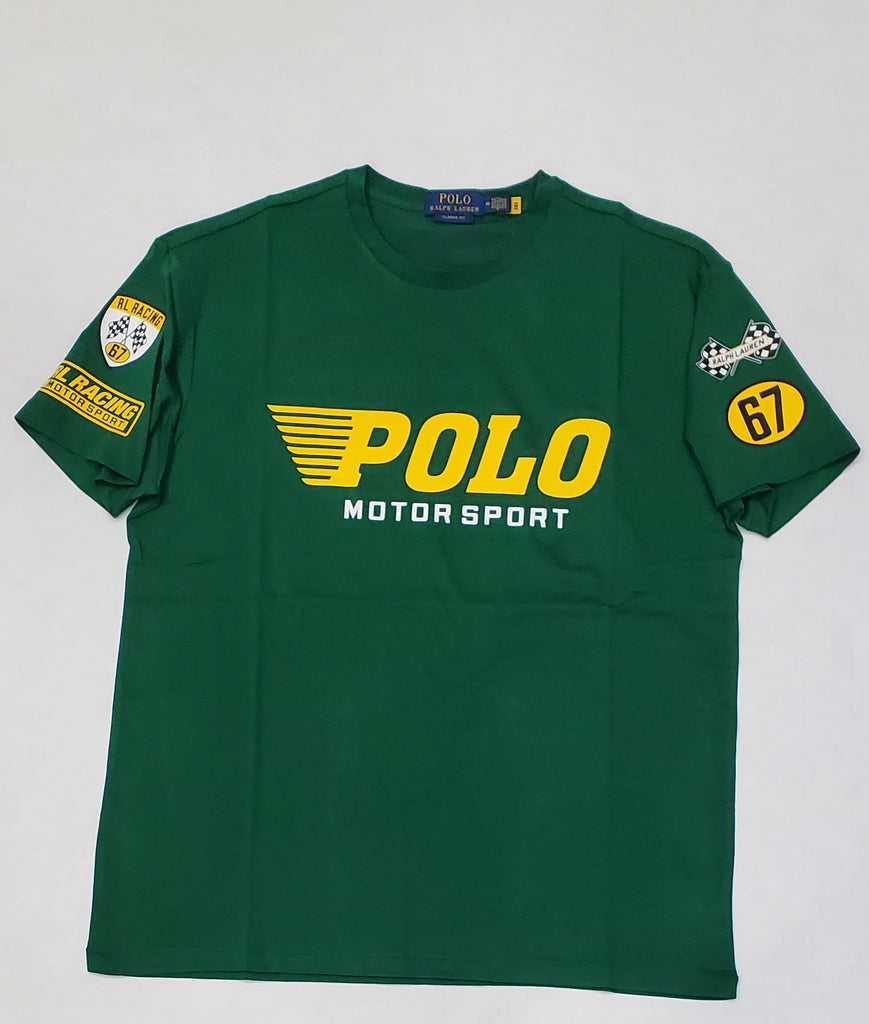 Nwt Polo Ralph Lauren Green Racing 67 Motor Sport Classic Fit Tee