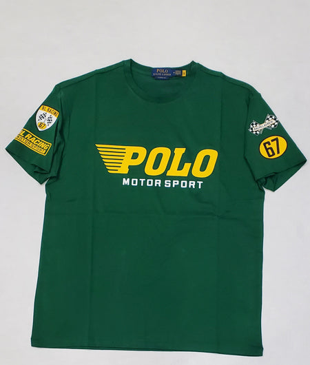 Nwt Polo Ralph Lauren White/Green RL Running Clu 109 Prince Street Track 067 Team Reversible Tee