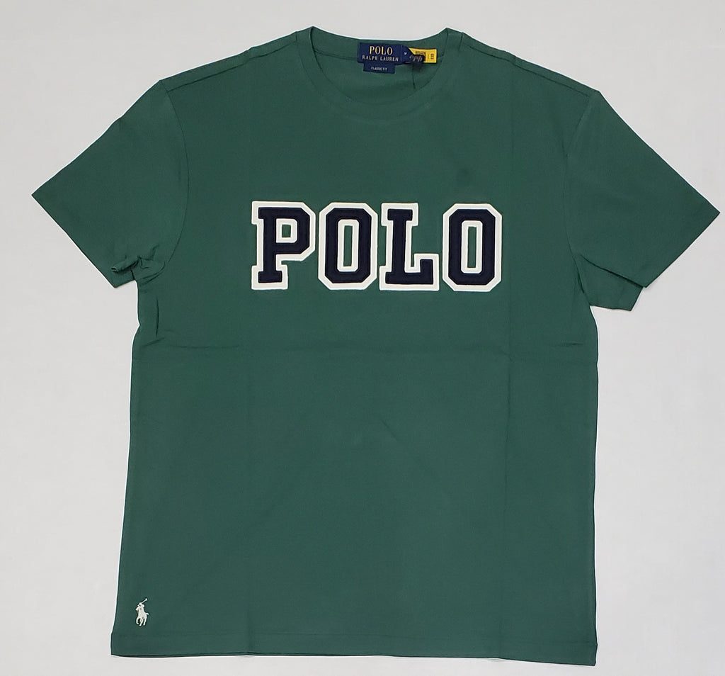 Nwt Polo Ralph Lauren Green Spellout Patch Classic Fit Tee