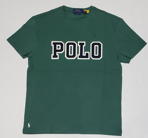 Nwt Polo Ralph Lauren Green Spellout Patch Classic Fit Tee - Unique Style