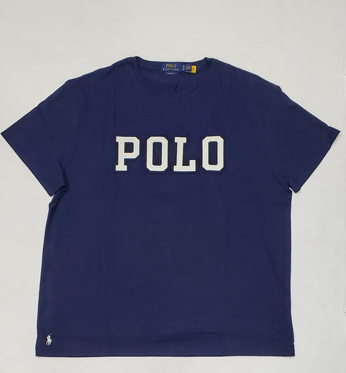 Nwt Polo Ralph Lauren Navy Spellout Patch Classic Fit Tee - Unique Style