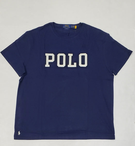 Nwt Polo Ralph Lauren Navy Spellout Patch Classic Fit Tee - Unique Style