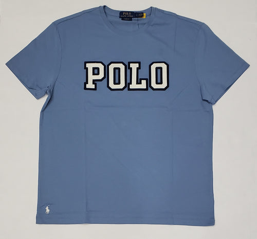 Nwt Polo Ralph Lauren Blue Spellout Patch Classic Fit Tee - Unique Style