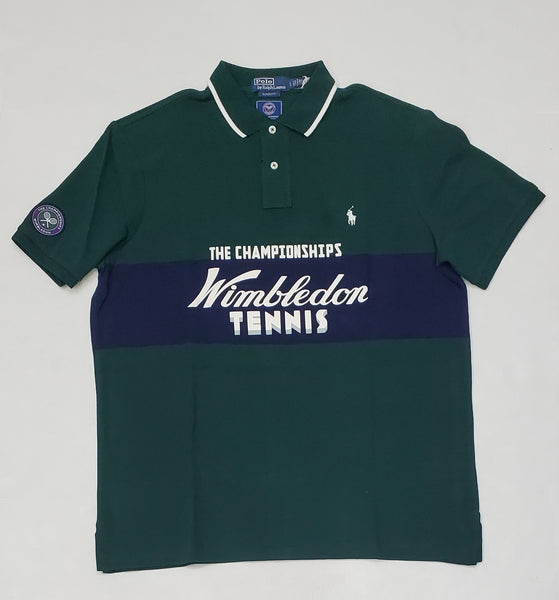 Nwt Polo Ralph Lauren Green/Navy Championship Wimbledon Classic Fit Polo - Unique Style