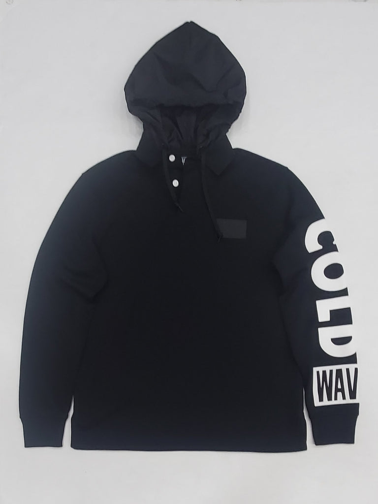 Nwt Polo Ralph Lauren Snow Beach Black Wave Hooded Rugby