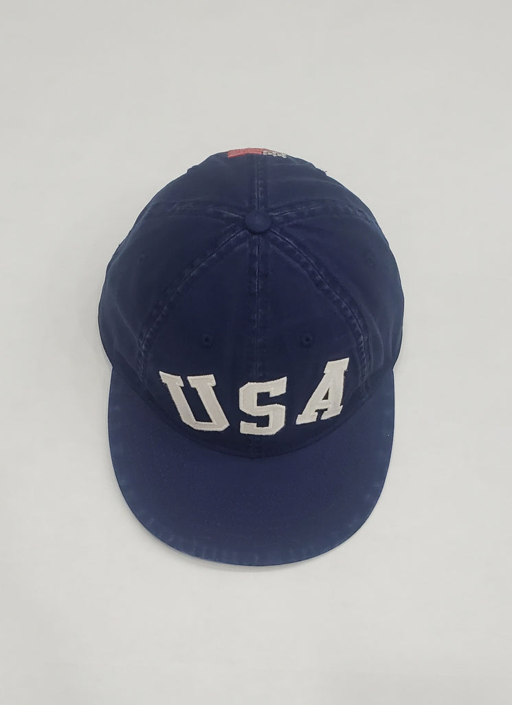 Nwt Polo Ralph Lauren Navy USA American Flag Adjustable Hat