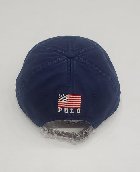 Nwt Polo Ralph Lauren Navy USA American Flag Adjustable Hat - Unique Style