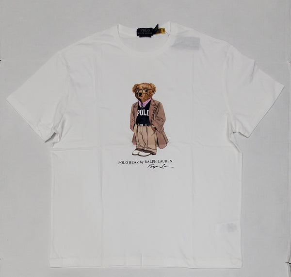Nwt Polo Ralph Lauren White Grandpa Teddy Bear Classic Fit Tee - Unique Style