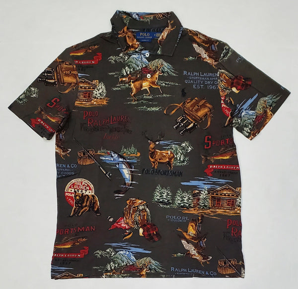 Nwt Polo Ralph Lauren Allover Print Sportsman Classic Fit Polo - Unique Style