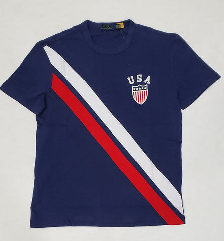 Nwt Polo Ralph Lauren White/Green RL Running Clu 109 Prince Street Track 067 Team Reversible Tee