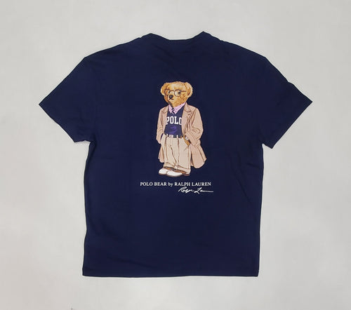 Nwt Polo Ralph Lauren Navy Grandpa Teddy Bear Logo Pocket Classic Fit Tee - Unique Style