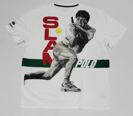 Nwt Polo Ralph Lauren White/Green RL Running Clu 109 Prince Street Track 067 Team Reversible Tee